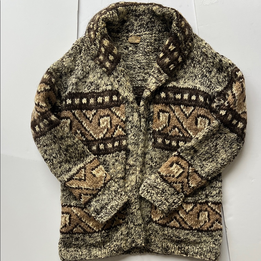 Unisex Ecuadorean Handknit Cardigan -Women’s Large or Men’s Medium